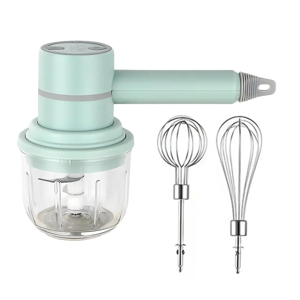 3-in-1 Wireless Egg Beater and Garlic Chopper
