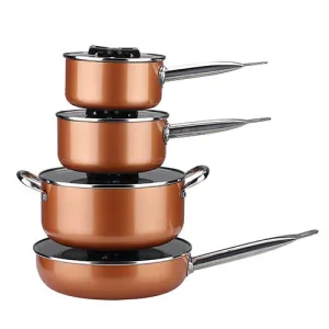 8pc Stackable Nonstick Cookware Set