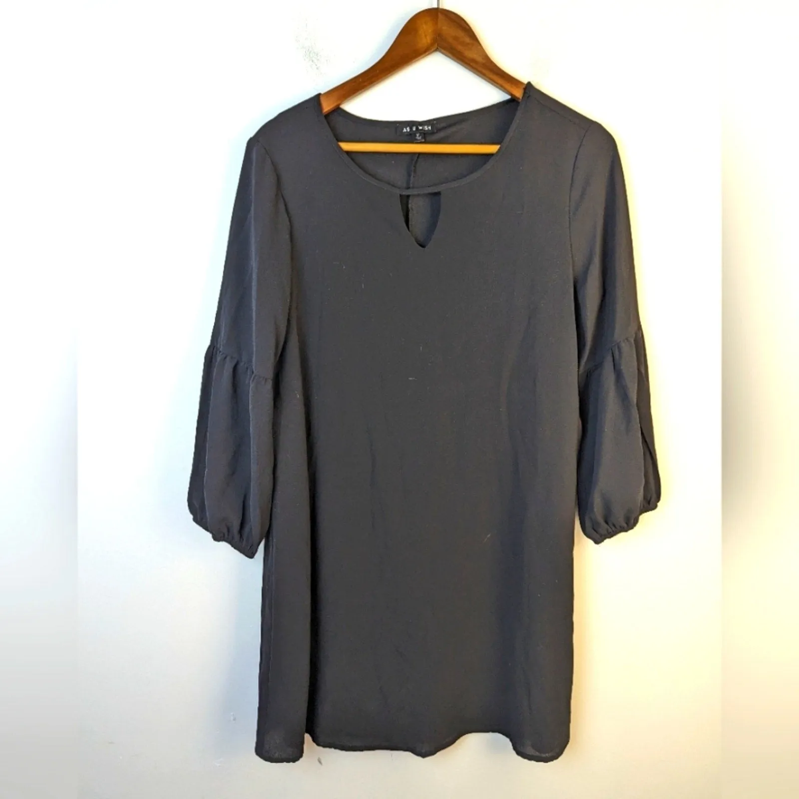 As U Wish Juniors Lantern Sleeve Dress / Medium
