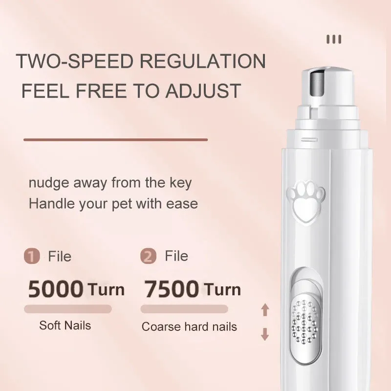 Electric USB Dog Nail Grinder with LED
