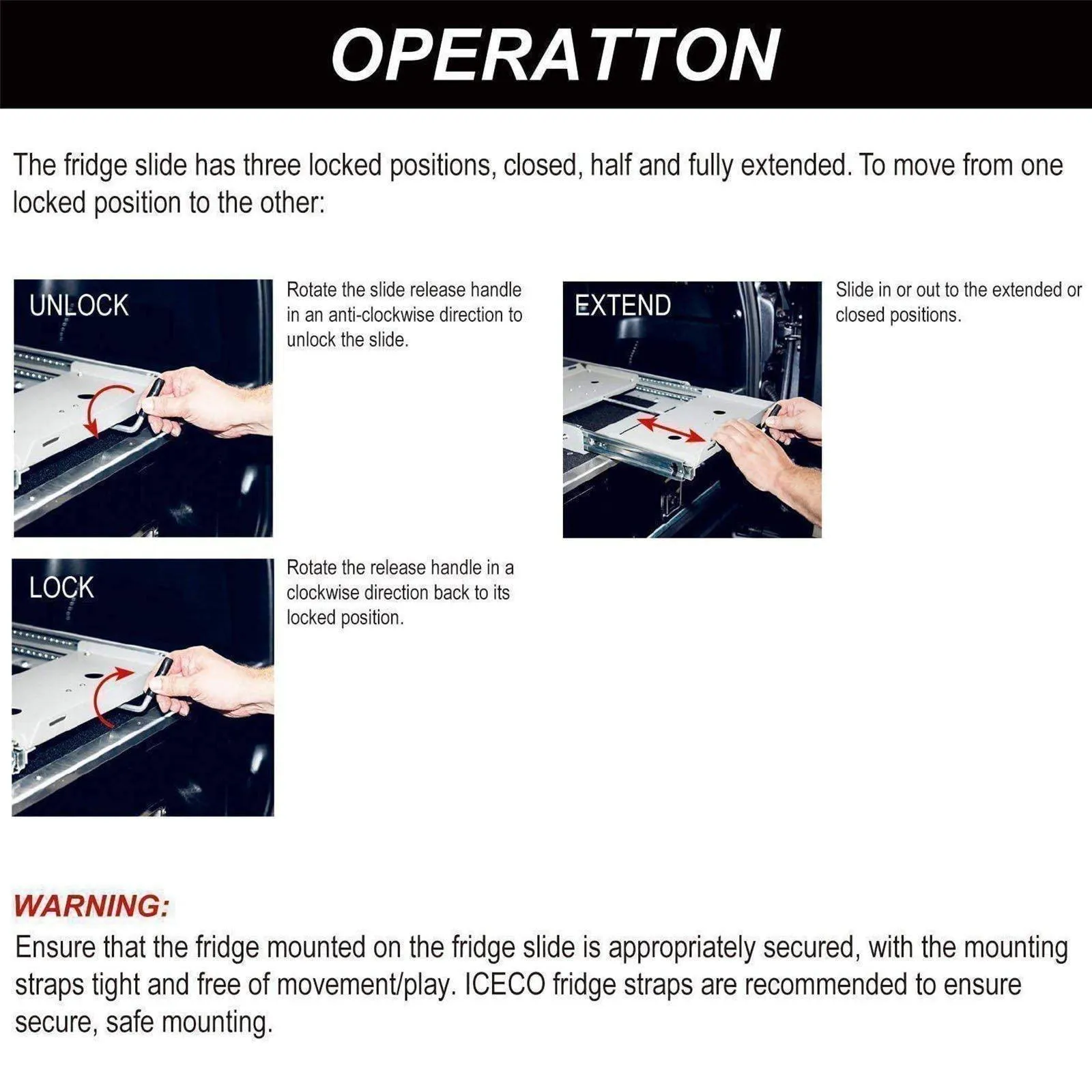 ICECO JPPro/VL45/VL35Pro/VL45Pro Single Zone Slide Mount
