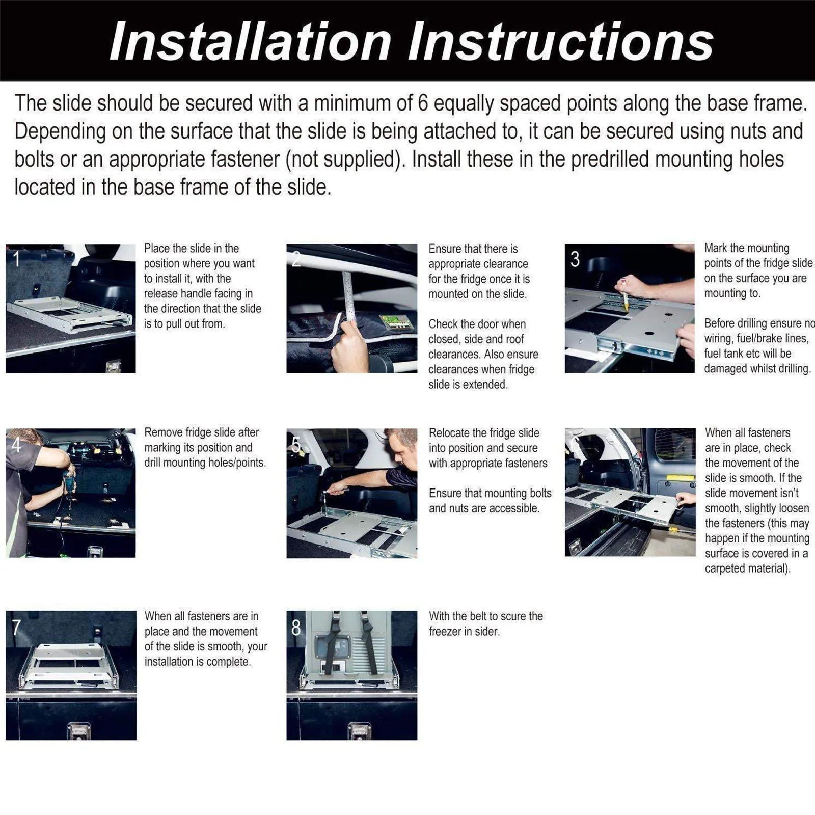ICECO JPPro/VL45/VL35Pro/VL45Pro Single Zone Slide Mount