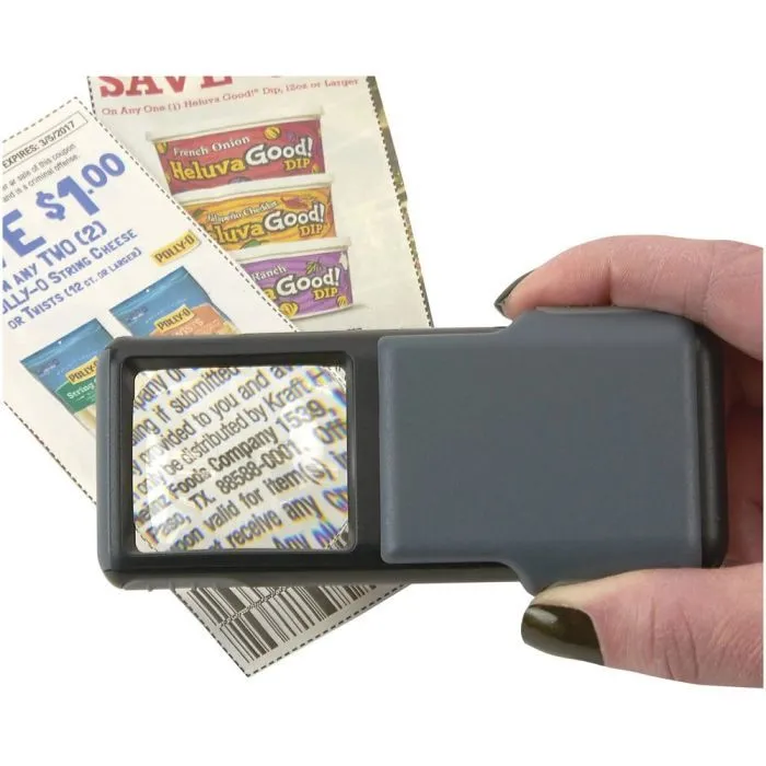 Minibrite 5X LED Lighted Slide Out Aspheric Magnifier