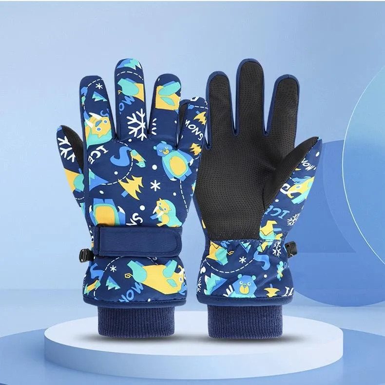 Noel Cartoon Snow Gloves