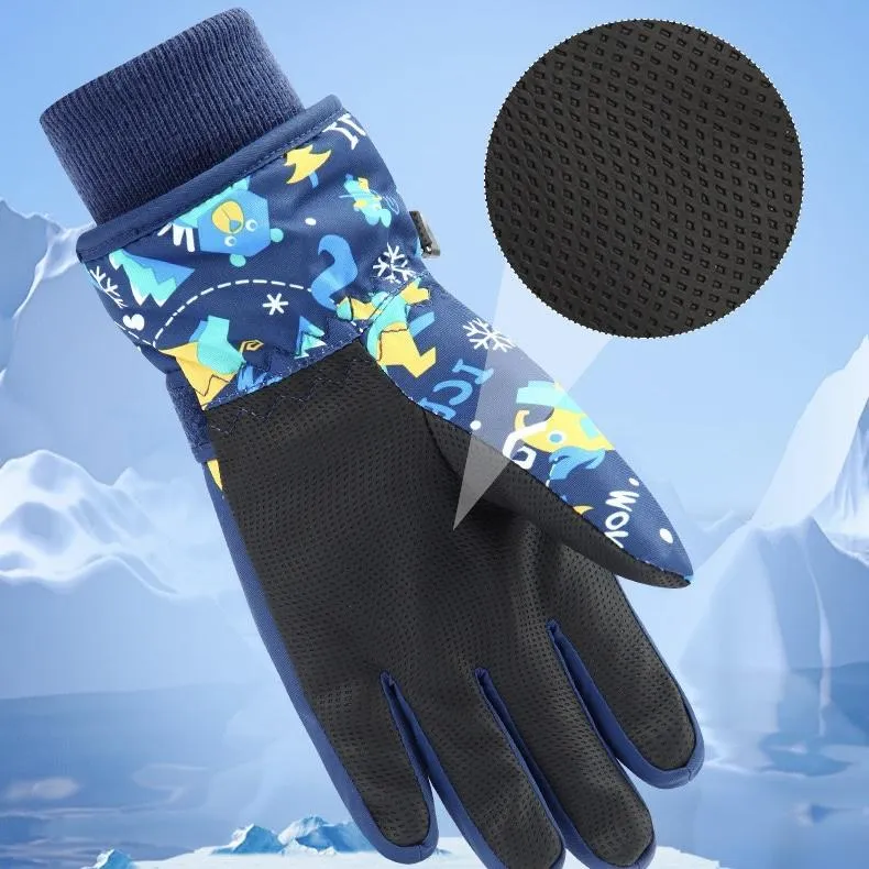 Noel Cartoon Snow Gloves
