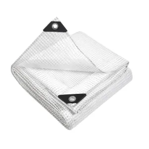 Poly Tarpaulin Heavy Duty Tarp 135gsm Cover - 4M x 6M - Clear