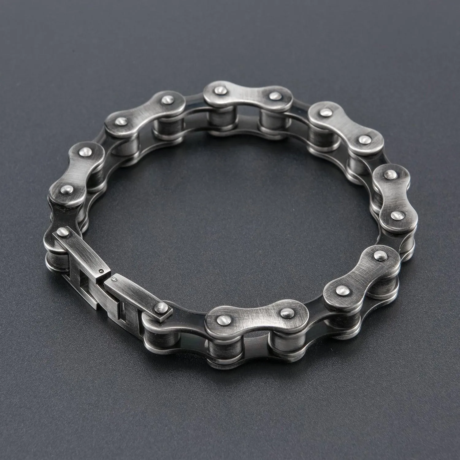 Street Punk Series Vintage Men's Chain Bicycle Bracelet Titanium Steel Bracelet
