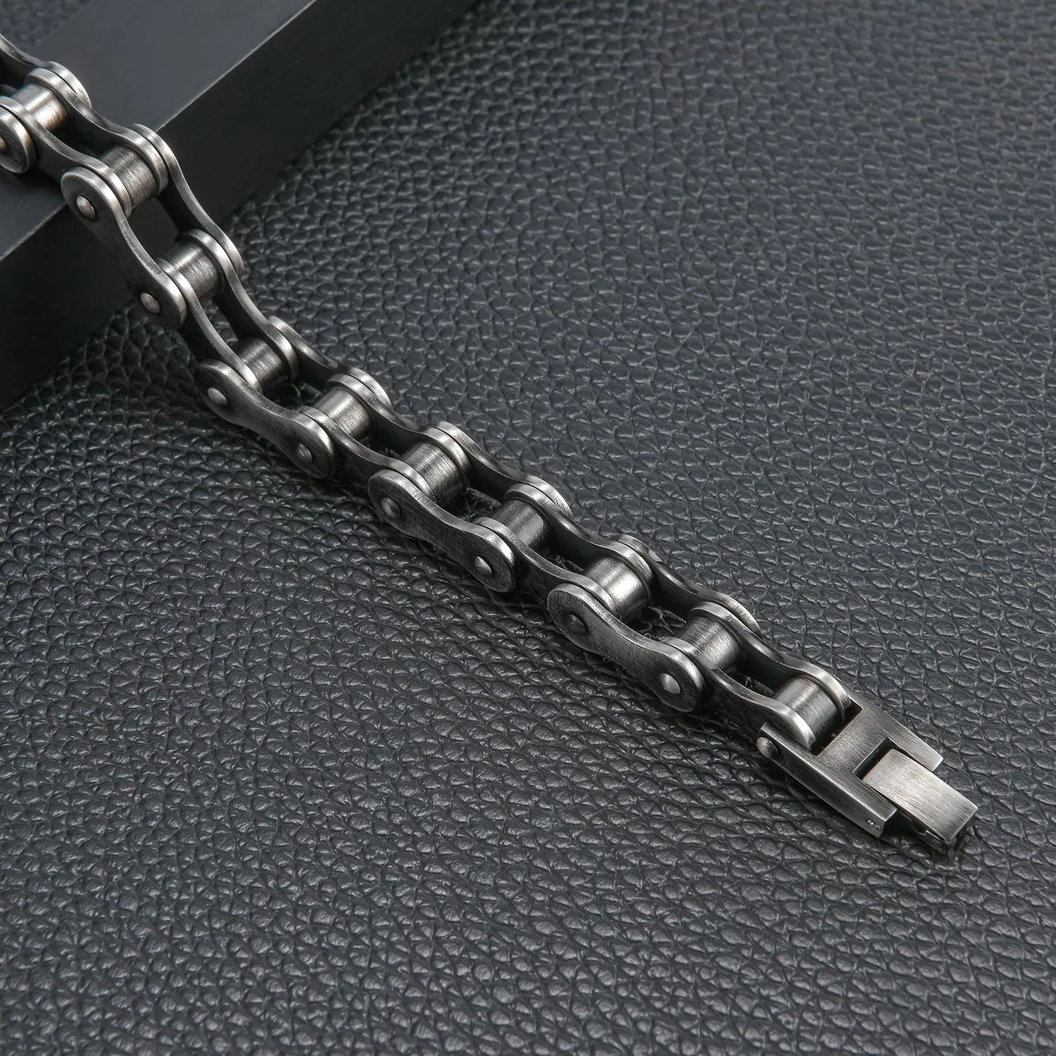 Street Punk Series Vintage Men's Chain Bicycle Bracelet Titanium Steel Bracelet