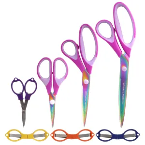 Titanium Softgrip Scissors Sets & Small Folding Travel Scissors